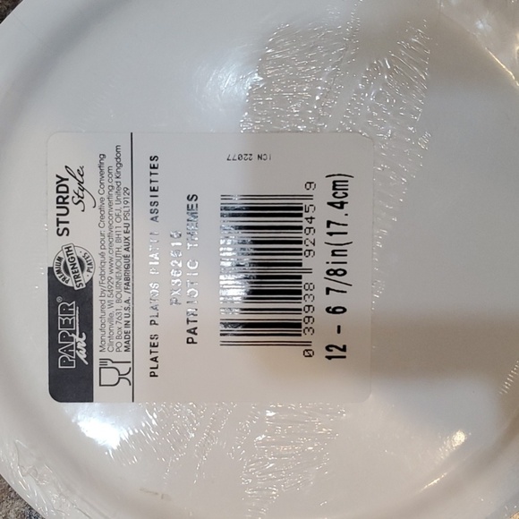 2 Offray Ribbons 1 5/16 (8yd Each) 2 sets 7 inch paper plates - Picture 3 of 4